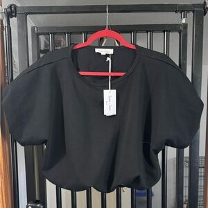 Bubble hem crop top